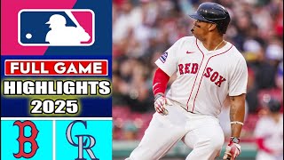 Boston Red Sox vs. Colorado Rockies Game  Highlights (7/07/2025) | MLB Season 2025