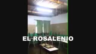 Así ingresaba agua a un aula de la Escuela Media 1