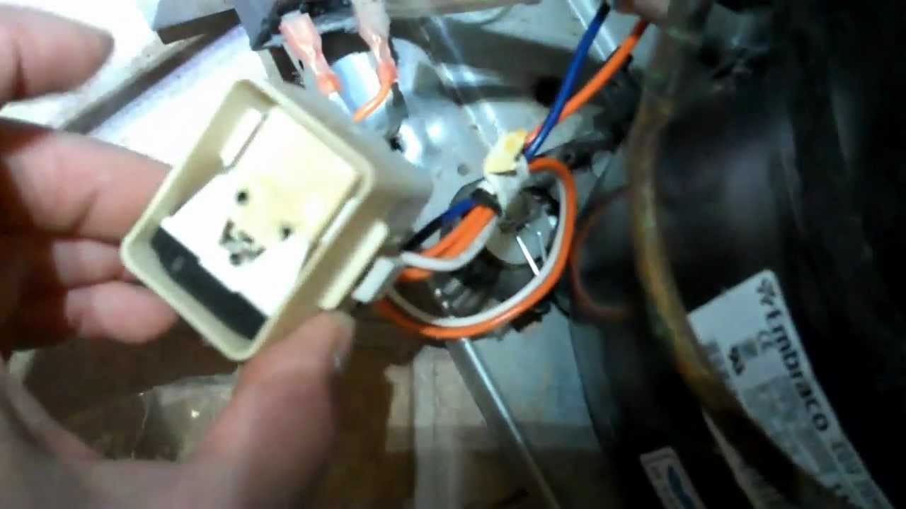 Fixing a Refrigerator Compressor that Won't Start ... refrigerator condenser fan motor wiring diagram 