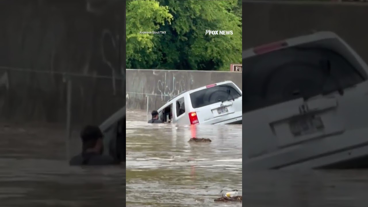 WATCH: Hero smashes window of SUV to save driver from floodwaters in Tennessee #foxnews #news
