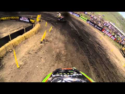 GoPro HD: Ryan Villopoto Lap 1 Moto 1 - Thunder Valley MX Lucas Oil Pro Motocross Championship 2013 
