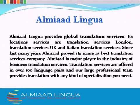 ▶ Almiaad Lingua: professional translation, education and training services.