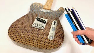 I Built Another Guitar Out of 1200 Colored Pencils