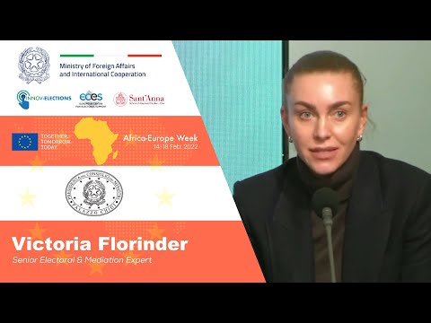 Intervention of Ms Victoria Florinder: Senior Electoral & Mediation Expert