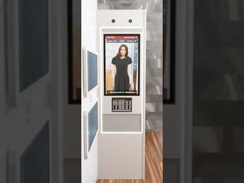 An embedded “Smart Mirror” allows users to virtually try their clothes on in an immersive way.