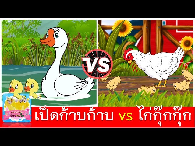เป็ดก้าบก้าบ vs ไก่กุ๊กกุ๊ก | เพลงเด็กในตำนาน | เป็ดอาบน้ำในคลอง | ไก่กุ๊กกุ๊กไก่