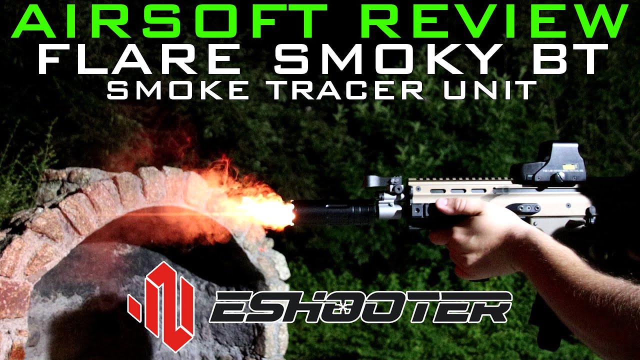 Airsoft Review #367 [GEAR] Eshooter Flare Smoky BT Tracer Unit - Le meilleur tracer fumée ?! [FR]