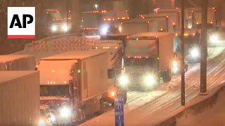 Winter weather causes nearly 7-hour traffic backup in Cincinnati, Ohio