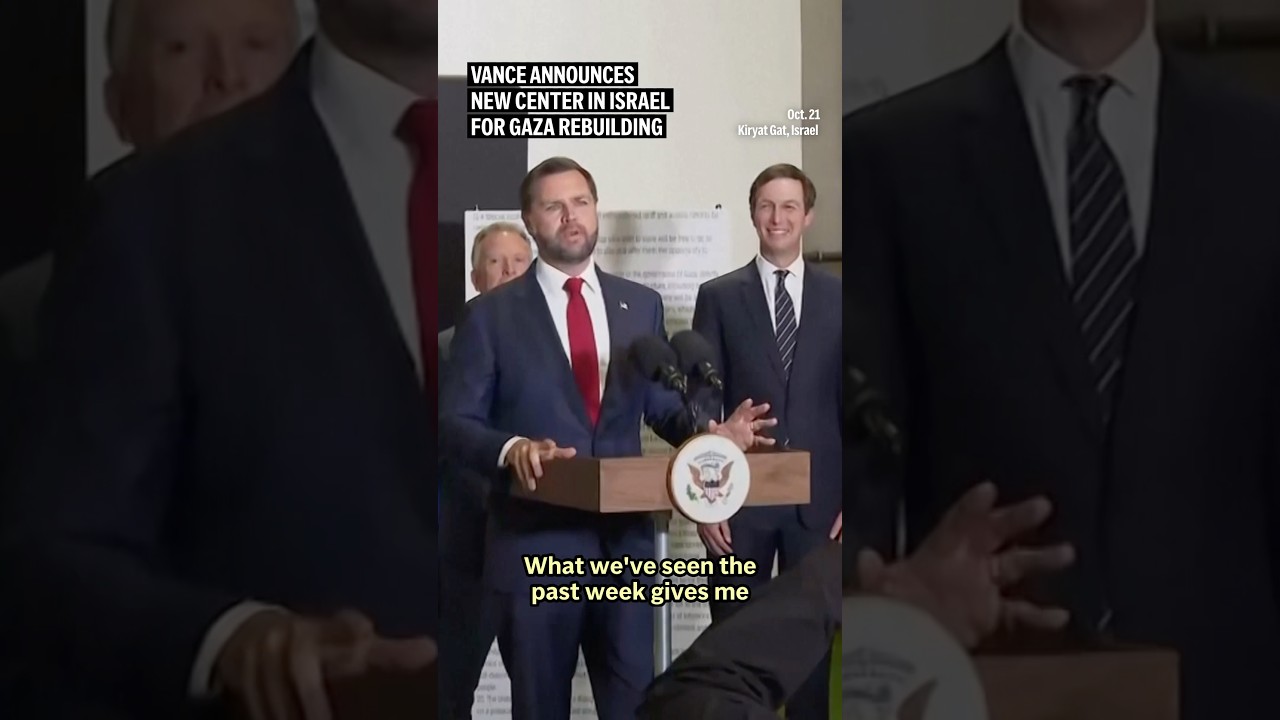 Vance announces new center in Israel for Gaza rebuilding