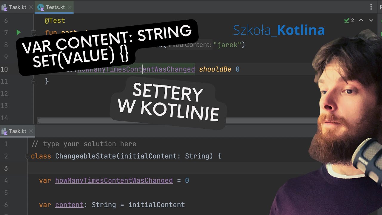 Backing field w Kotlinie - jak zrobić własny setter? | Szkoła Kotlina