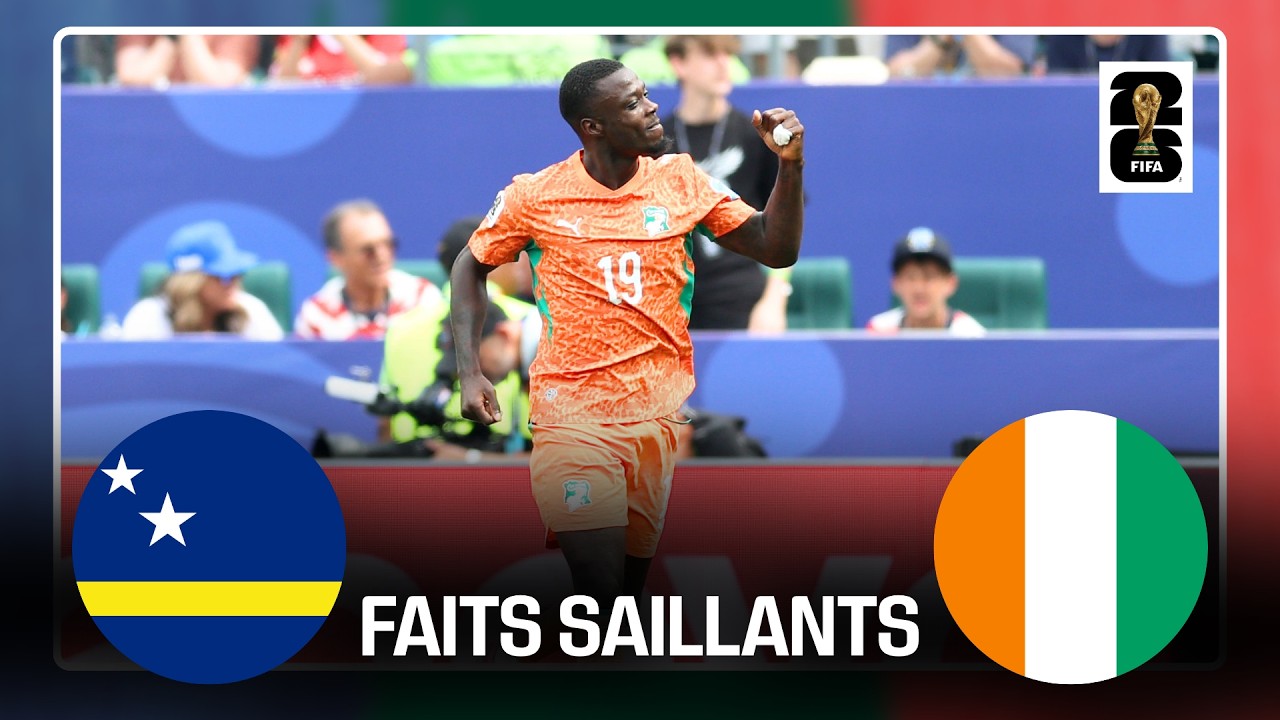 Résumé du match entre le Curaçao et la Côte d'ivoire à la Coupe du Monde de la FIFA 2026™!