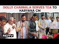 Dolly Chaiwala Serves Tea To Haryana CM Nayab Singh Saini In Gurugram
