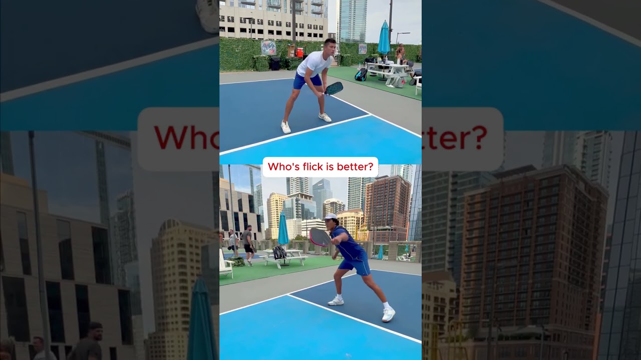 Who’s flick is better? #pickleball #pickleballislife #pickleballaddict #pickleballrocks