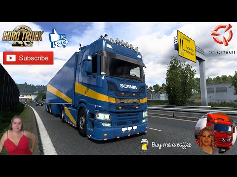 Sunrise Scania with Trailer v1.45