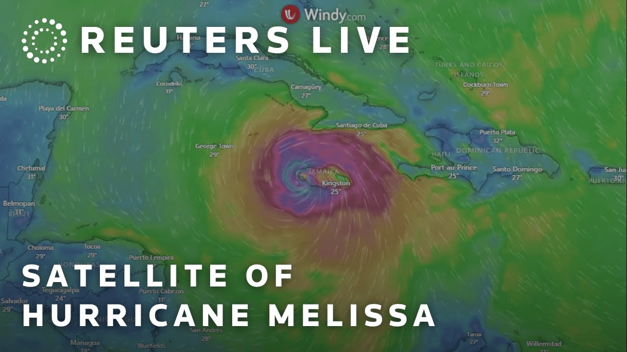 LIVE: Satellite shows Hurricane Melissa hitting Jamaica | REUTERS