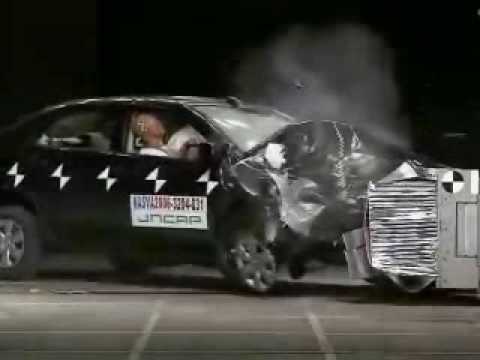 Видео краш-теста Toyota Corolla 2007 - 2009