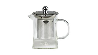 One Two Cups Teko Pitcher Teh Chinese Teapot Maker Borosilicate Glass 350 ml - TP-761 - Transparent - 1