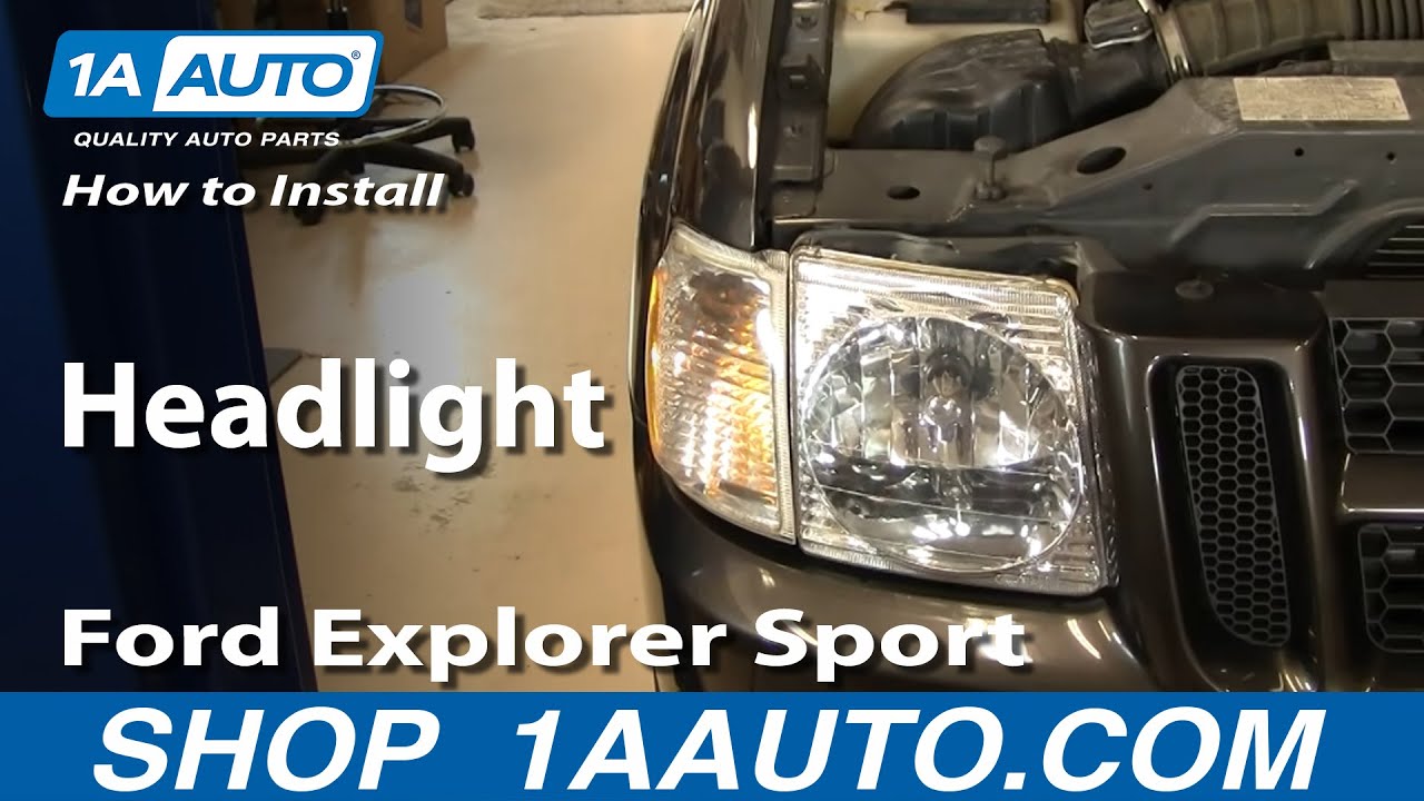 How To Install Replace Headlight Ford Explorer Sport Trac ... ford escape wiring diagram 