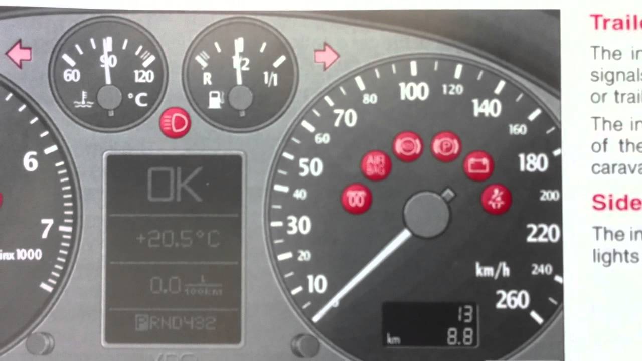 Audi A6 2007 Dashboard Symbols And Meanings