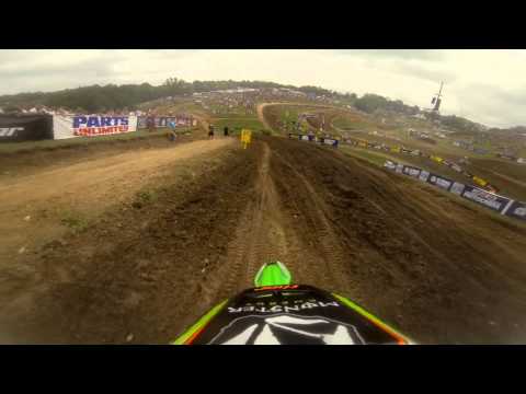 GoPro HD: Ryan Villopoto Lap 1 Moto 1 - High Point MX Lucas Oil Pro Motocross Championship 2013 