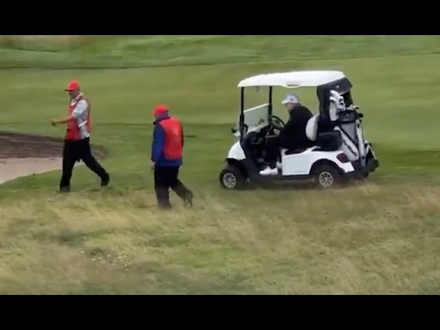Trump caught CHEATING at golf in Scotland
