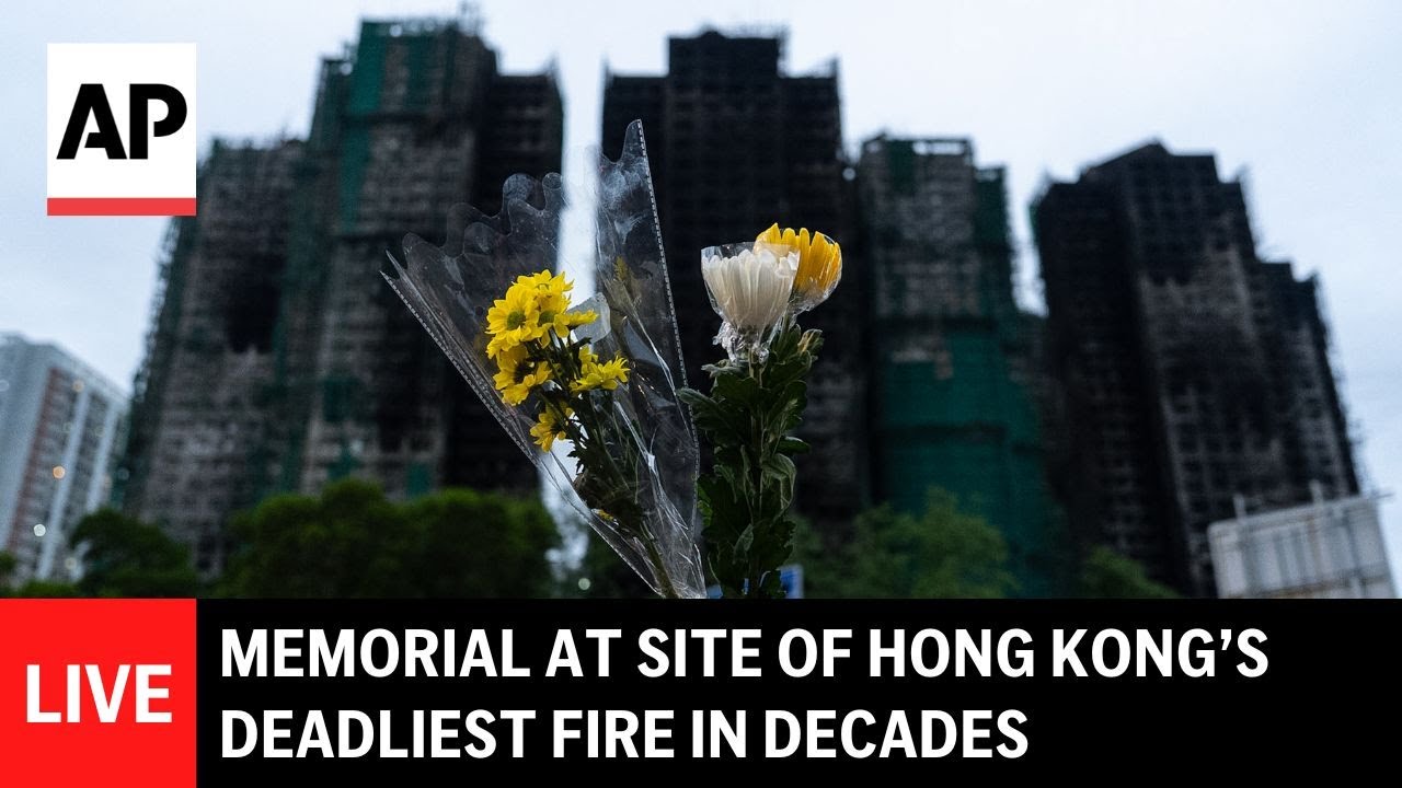 LIVE: Memorial at the site of Hong Kong’s deadliest fire in decades