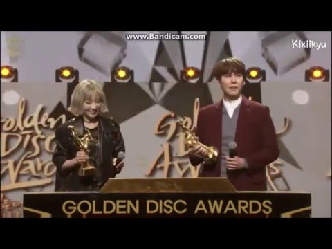 160120 GDA - Kyuhyun receiving his Digital Bonsang + Performance