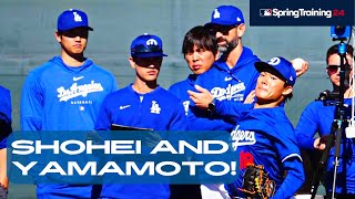 Dodgers Spring Training Highlights Feb 11, Shohei Ohtani Watches Yoshinobu Yamamoto Bullpen