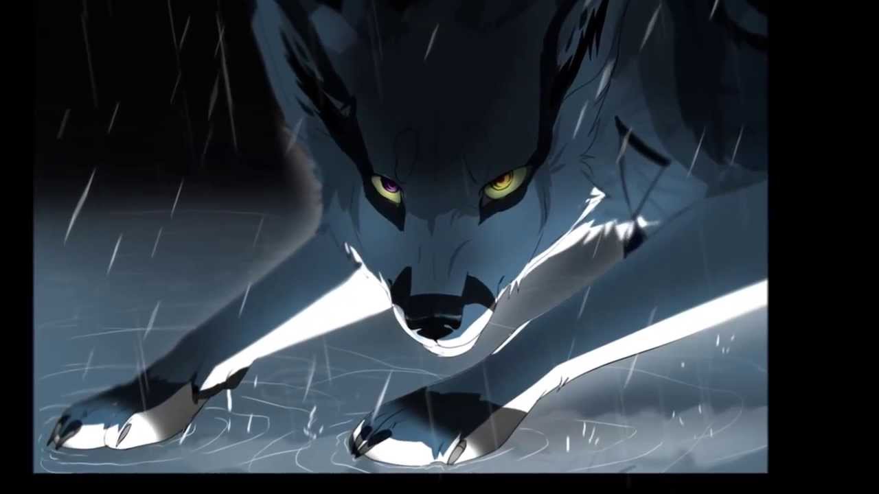 anime wolf packs fighting