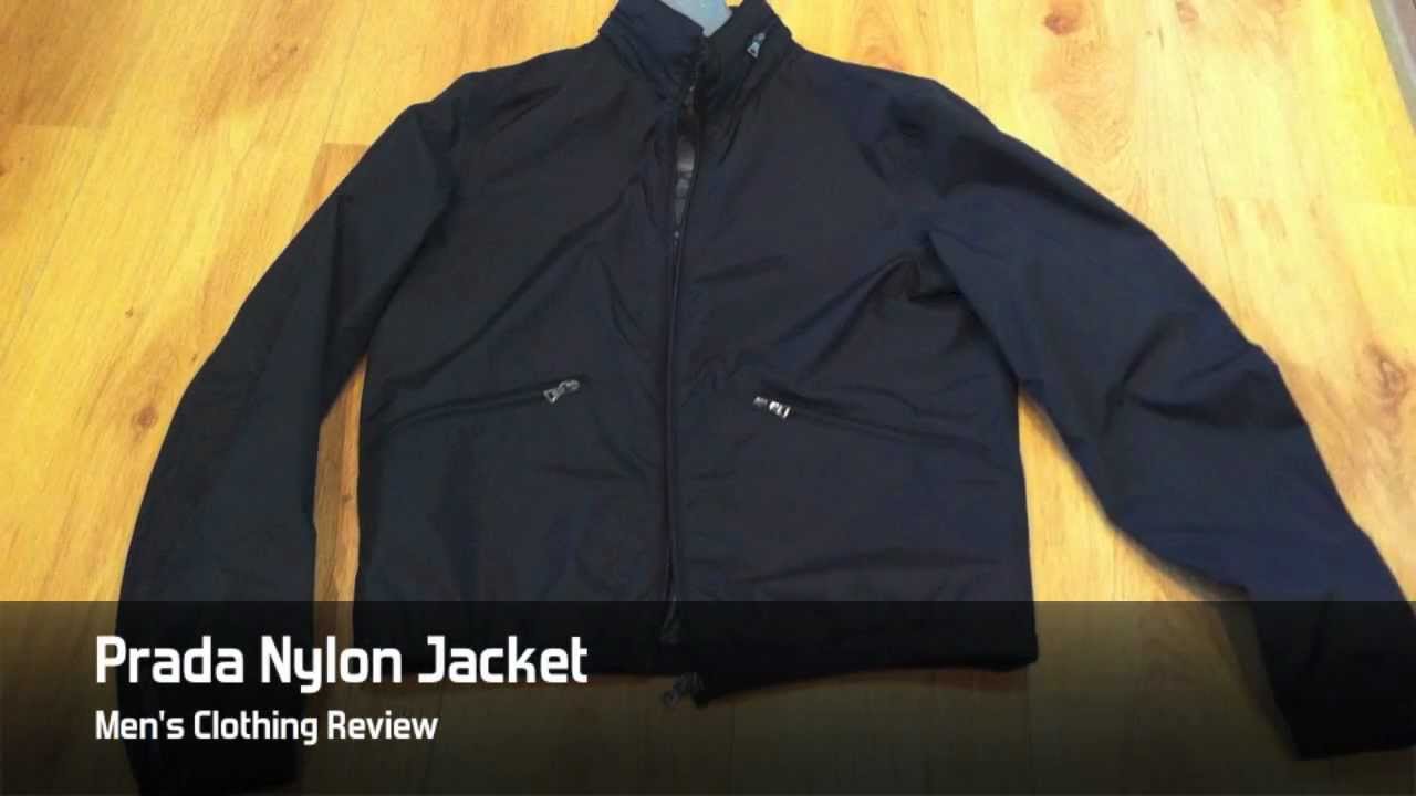 Prada Men's Jacket Review - Black Nylon Zippered Jacket - YouTube