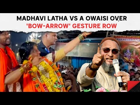 Asaduddin Owaisi Vs Madhavi Latha Over Viral Video: ‘Bow-Arrow’ Gesture Row In Hyderabad