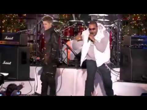 Justin Bieber & Busta Rhymes - Drummer Boy Live at Rockefeller Center