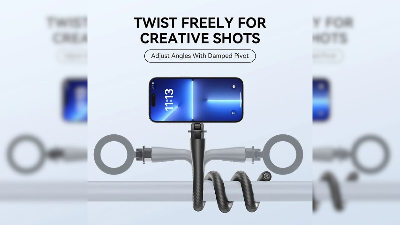 Pratinjau video produk TELESIN Flexible Magnetic MagSafe Smartphone Stand Holder Bracket - P3-FM-01