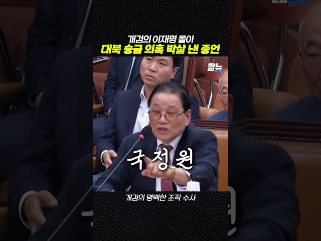 지금 들으니 확고한 이재명 종북 몰이 개검 조작 수사 [짧뉴] 법사위 #짧은뉴스