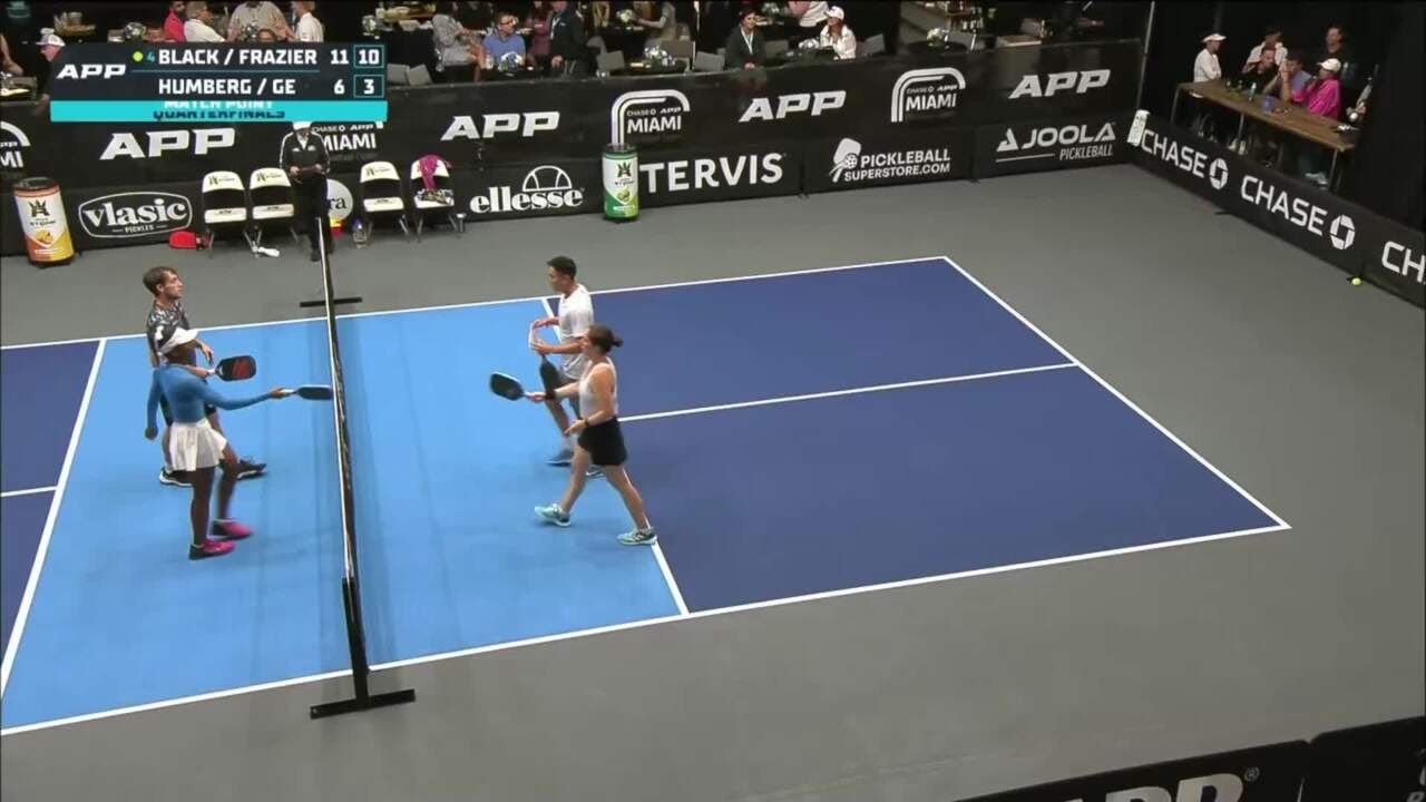 Hurricane Tyra and Black Dylan Frazier Match Point | Miami | APP Tour | Pickleball