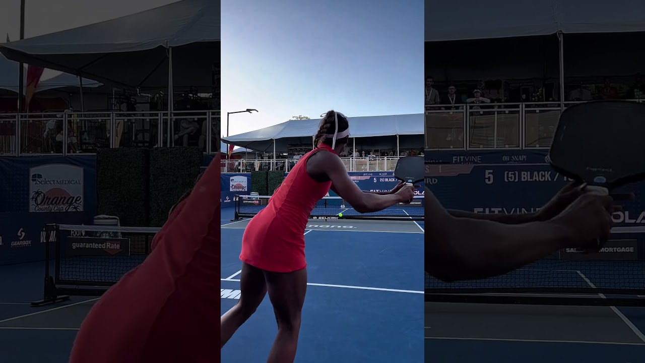 Ridiculous pickleball defense from Hurricane Tyra Black and Parris Todd 🫨
