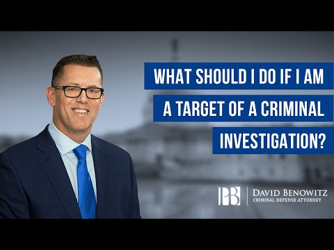 DC Criminal Lawyer David Benowitz discusses important information you should know if you are the target of an investigation. If you are contacted by law enforcement, or have been charged with a criminal offense, it is important to contact an experienced DC criminal lawyer as soon as possible. A DC criminal attorney will be able to review the facts of your perspective case, and begin developing the best possible defense strategy.