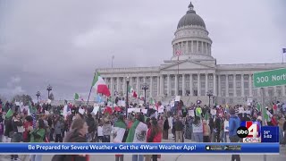 Protesters gather at Utah State Capitol to support immigrants, LGBTQ+ community