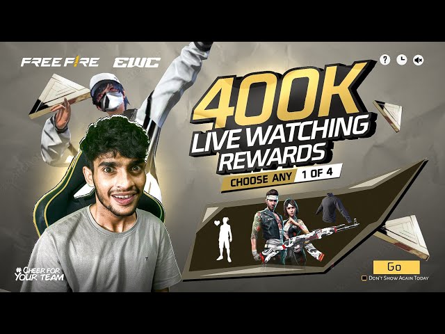 EWC LIVE WATCHING REWARDS 🥳 Free Fire MaX