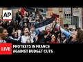 LIVE: Protests in France against budget cuts