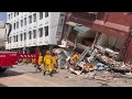Taiwan firefighters rush to the scene to rescue people trapped after strong earthquake jolts island  - 00:59 min - News - Video