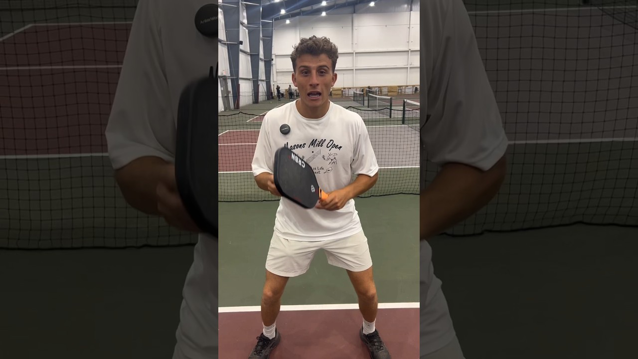 How to hit an aggressive third shot drop! #pickleballtips #pickleball #shorts