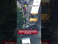 Video shows school bus involved in multi-vehicle crash