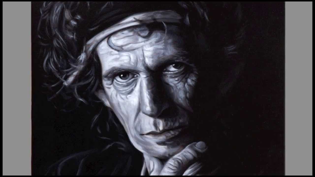 Speed Video of Keith Richards Portrait being painted - YouTube