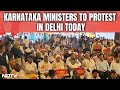 Karnataka Ministers Protest Tax Bias In Delhi, BJP Calls It Political Stunt