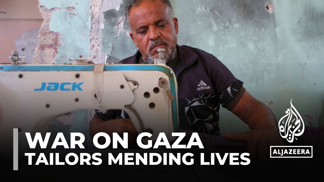 Gaza tailors mend clothes with salvaged fabrics for Palestinians who’ve lost everything