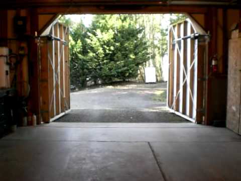 Garage Door Opener Remote >> Automatic hinged dual garage door opener - YouTube Garage Door Opener Remote >> Automatic hinged dual garage door opener - YouTube