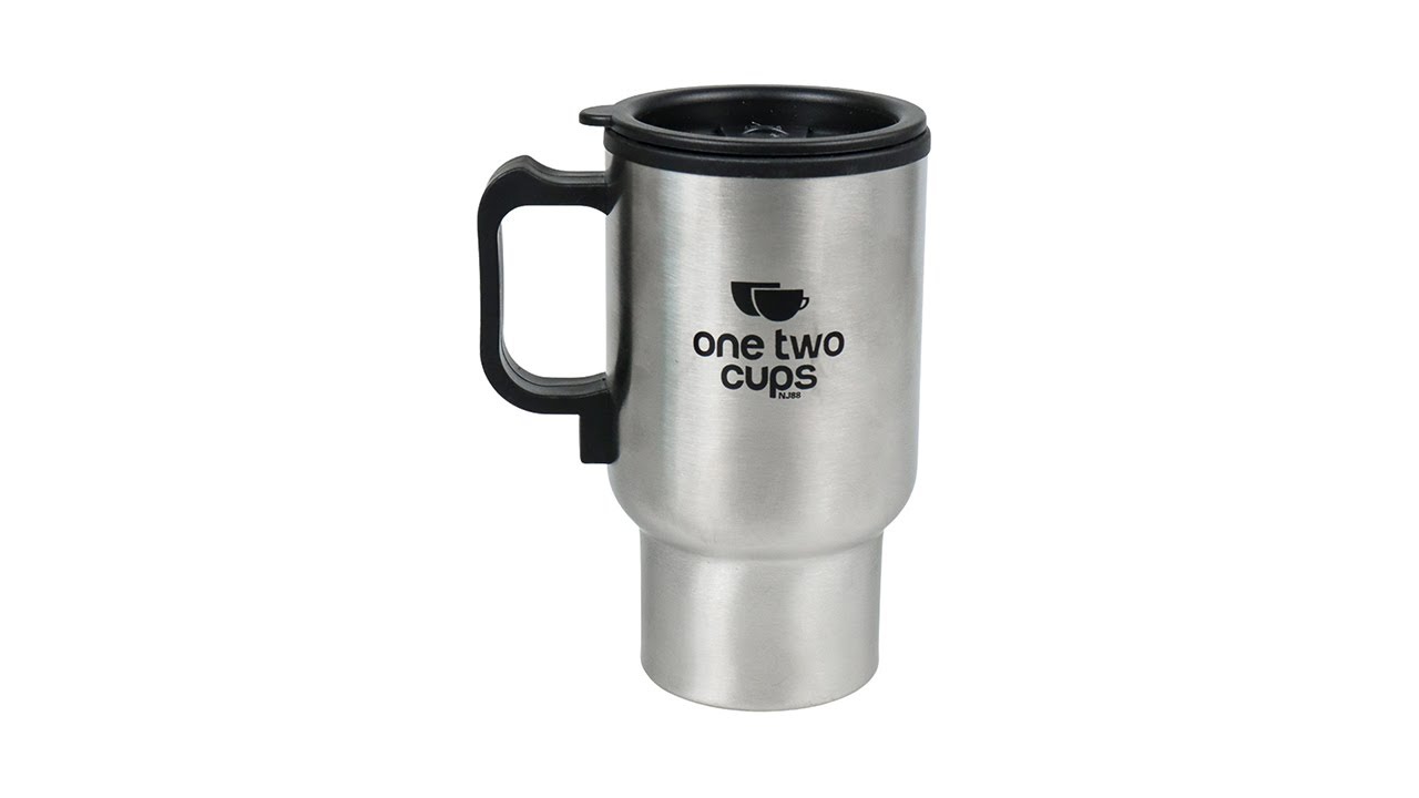 Pratinjau video produk One Two Cups Cangkir Pemanas Air Elektrik Mobil Travel Mug 450ml - NJ88
