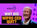 Wipro CEO Resigns, Srini Pallia Appointed New CEO | Rishad Premji Asks Delaporte To Resign