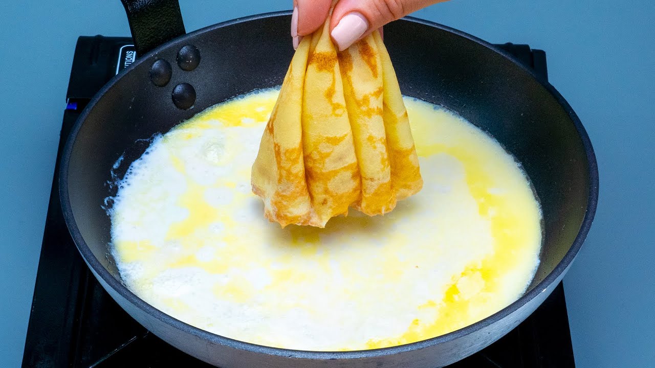 Připravte si opravdu chutné palačinky a hoďte je do mléka.